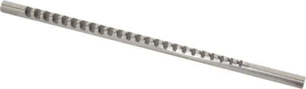 Dumont Minute Man - 1/16" Keyway Width, Production Keyway Broach - Bright Finish, 1/4" Broach Body Width, 13/64" to 1" LOC, 6-3/16" OAL, 390 Lbs Pressure for Max LOC - Exact Tool & Supply