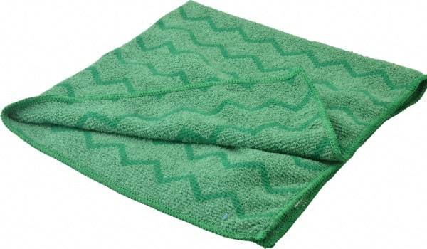 Rubbermaid - Dry Microfiber Wipes - 20" x 20" Sheet Size, Green - Exact Tool & Supply