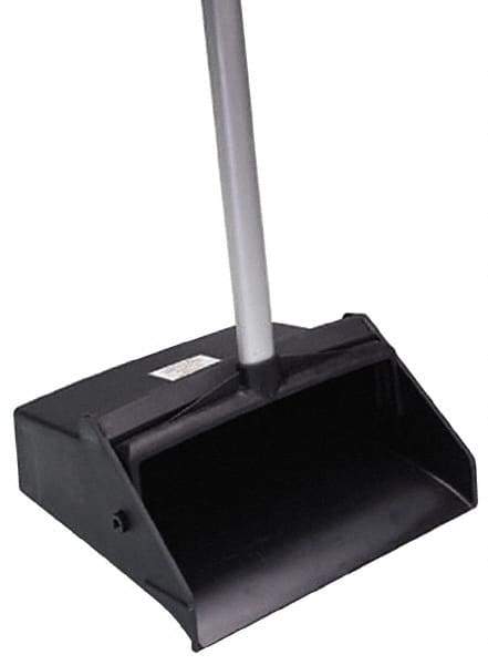 Ability One - 12" Wide Upright Dustpan - 32" Aluminum Handle - Exact Tool & Supply