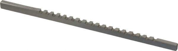 Value Collection - 1/8" Keyway Width, Style A, Keyway Broach - High Speed Steel, Bright Finish, 1/8" Broach Body Width, 13/64" to 1-1/8" LOC, 5" OAL - Exact Tool & Supply