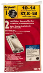 Shop-Vac - 2 Qty 1 Pack 10, 12 & 14 Gal Paper Filter Bag - Exact Tool & Supply
