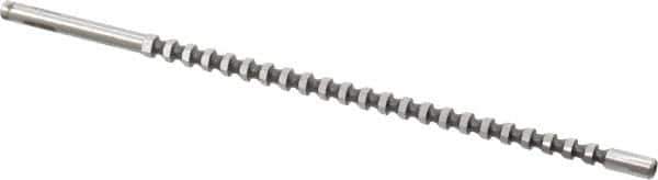 Dumont Minute Man - 1/8" Hex, 1/8" Pilot Hole Diam, 3/16 to 3/8" Length of Cut, Hexagon Broach - 0.1445 to 0.1455" Across Corners, 4-1/8" OAL, 200 Lb Pressure for Max Length of Cut, 1/8" Pitch, High Speed Steel - Exact Tool & Supply
