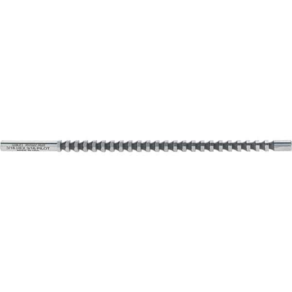 Dumont Minute Man - 3/16" Hex, 3/16" Pilot Hole Diam, 1/4 to 5/8" Length of Cut, Hexagon Broach - 0.216 to 0.218" Across Corners, 5-1/16" OAL, 560 Lb Pressure for Max Length of Cut, 5/32" Pitch, High Speed Steel - Exact Tool & Supply