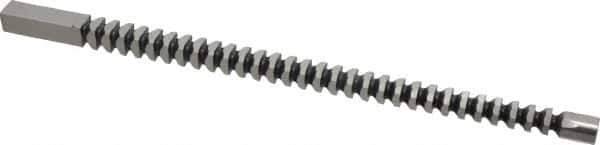 Dumont Minute Man - 1/2" x 12" Overall Length, 17/32" Pilot Hole Diam, Square Broach - 0.5005 to 0.5015" Tolerance, 0.699 to 0.701" Across Corners, 5/16" Pitch, 1/2 to 1-3/8" LOC, 4,500 Lbs. Pressure for Max LOC - Exact Tool & Supply