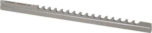 Dumont Minute Man - 3/32" Keyway Width, Style B, Keyway Broach - High Speed Steel, Bright Finish, 3/16" Broach Body Width, 19/64" to 1-11/16" LOC, 6-3/4" OAL, 930 Lbs Pressure for Max LOC - Exact Tool & Supply