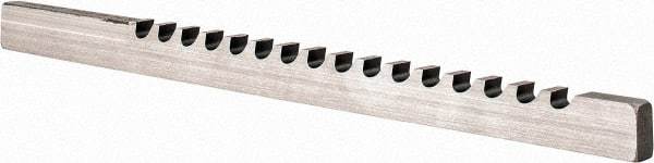 Dumont Minute Man - 3/16" Keyway Width, Style B, Keyway Broach - High Speed Steel, Bright Finish, 3/16" Broach Body Width, 19/64" to 1-11/16" LOC, 6-3/4" OAL, 1,860 Lbs Pressure for Max LOC - Exact Tool & Supply