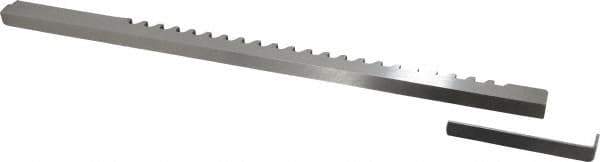 Dumont Minute Man - 3/16" Keyway Width, Style C, Keyway Broach - High Speed Steel, Bright Finish, 3/8" Broach Body Width, 25/64" to 2-1/2" LOC, 11-3/4" OAL, 1,540 Lbs Pressure for Max LOC - Exact Tool & Supply