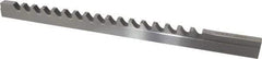 Dumont Minute Man - 7/16" Keyway Width, Style D, Keyway Broach - High Speed Steel, Bright Finish, 9/16" Broach Body Width, 1" to 6" LOC, 13-7/8" OAL, 9,400 Lbs Pressure for Max LOC - Exact Tool & Supply