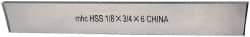 Interstate - 1/8 Inch Wide x 3/4 Inch High x 6 Inch Long, Parallel Cutoff Blade - M2 Grade, Bright Finish - Exact Tool & Supply