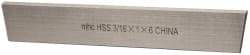 Interstate - 3/16 Inch Wide x 1 Inch High x 6 Inch Long, Parallel Cutoff Blade - M2 Grade, Bright Finish - Exact Tool & Supply