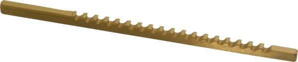 Dumont Minute Man - 1/8" Keyway Width, Style A, Keyway Broach - TiN Finish, 1/8" Broach Body Width, 5" OAL - Exact Tool & Supply