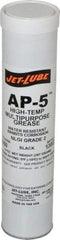 Jet-Lube - 14 oz Cartridge Moly-Disulfide Extreme Pressure Grease - Black, Extreme Pressure & High Temperature, 550°F Max Temp, NLGIG 2, - Exact Tool & Supply