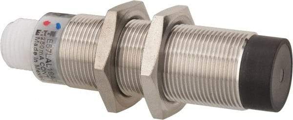 Eaton Cutler-Hammer - NPN, 8mm Detection, Cylinder Unshielded, Inductive Proximity Sensor - 2 Wires, IP67, 20 to 250 VAC, M18x1 Thread, 2.6 Inch Long - Exact Tool & Supply