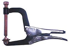 Grip-On - 12-7/8" OAL Standard Jaw Spindle C-Clamp Weld Locking Pliers - Exact Tool & Supply