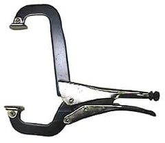 Grip-On - 16-1/8" OAL Standard Jaw Stepped C-Clamp Weld Locking Pliers - Exact Tool & Supply