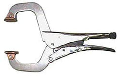 Grip-On - 14" OAL Standard Jaw Stepped C-Clamp Weld Locking Pliers - Exact Tool & Supply