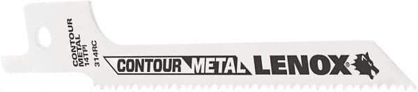 Lenox - 3-5/8" Long x 5/16" Thick, Bi-Metal Reciprocating Saw Blade - Tapered Profile, 14 TPI, Toothed Edge, Universal Shank - Exact Tool & Supply