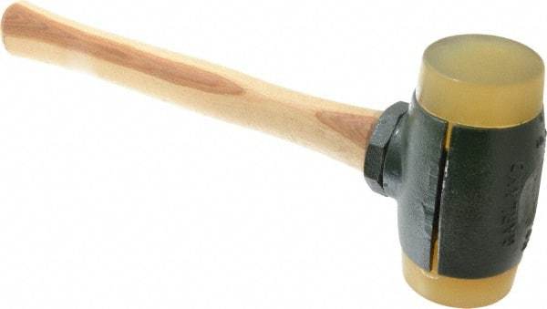 Garland - 6-1/2 Lb Head 2-3/4" Face Urethane Split Head Hammer with Faces - Wood Handle - Exact Tool & Supply