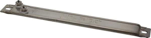 Value Collection - 14" OAL, 120 Volt, Offset Terminal, Stainless Steel High Density Strip Finned Heater - 500 Watt, 14 Watts per Sq In - Exact Tool & Supply