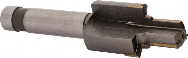 Made in USA - 9/16-18" Port, 0.989" Spotface Diam, 3/8" Tube Outside Diam, Reamer Pilot, Straight Shank, Carbide Tipped Porting Tool - Exact Tool & Supply