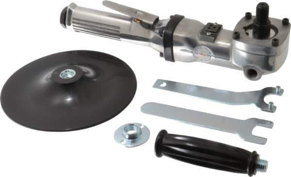 Value Collection - 7" Wheel Diam, 4,500 RPM, Pneumatic Angle & Disc Grinder - 5/8-11 Spindle - Exact Tool & Supply