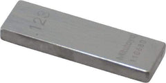 Mitutoyo - 0.123" Rectangular Steel Gage Block - Accuracy Grade 0, Includes Certificate of Inspection - Exact Tool & Supply