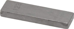 Mitutoyo - 0.123" Rectangular Steel Gage Block - Accuracy Grade AS-1, Includes Certificate of Inspection - Exact Tool & Supply