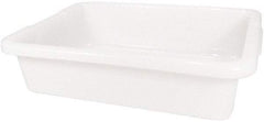 Rubbermaid - 4.6 Gal, White Polyethylene Tote Container - Nesting, 20" Long x 15" Wide x 5" High - Exact Tool & Supply