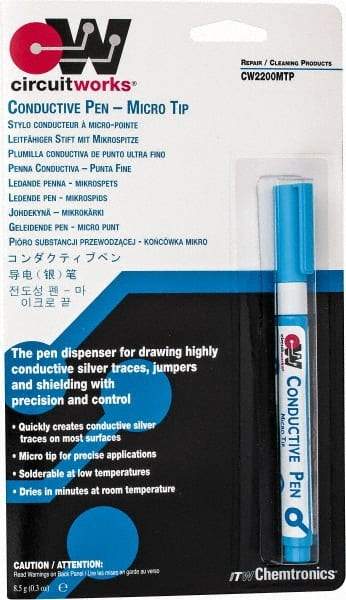 Chemtronics - 0.3 Ounce Pen Conductive Pen - Flammable - Exact Tool & Supply