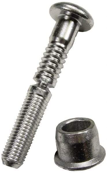 HUCK - Button Head Steel Lockbolt Blind Rivet - 1/4" to 3/8" Grip, 1/2" Head Diam, 1/4" Body Diam - Exact Tool & Supply