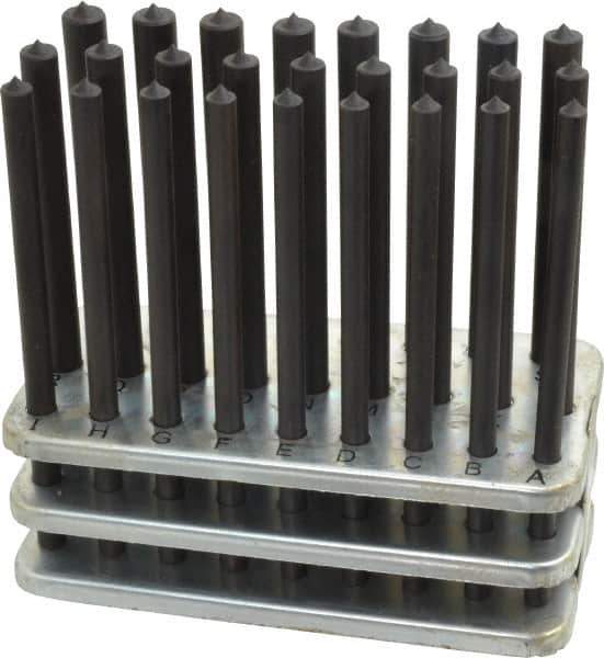 Value Collection - 26 Piece, Transfer Punch Set - Round Shank - Exact Tool & Supply