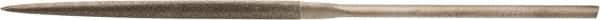 Value Collection - 5-1/2" OAL Fine Half Round Needle Diamond File - 13/64" Wide x 1/16" Thick, 2-3/4 LOC - Exact Tool & Supply