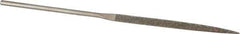 Value Collection - 5-1/2" OAL Medium Barrette Needle Diamond File - 13/64" Wide x 3/32" Thick, 2-3/4 LOC - Exact Tool & Supply