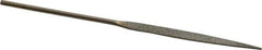 Value Collection - 5-1/2" OAL Medium Taper Needle Diamond File - 13/64" Wide x 3/64" Thick, 2-3/4 LOC - Exact Tool & Supply