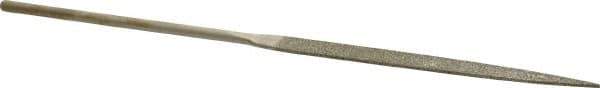Value Collection - 5-1/2" OAL Medium Point Needle Diamond File - 13/64" Wide x 3/64" Thick, 2-3/4 LOC - Exact Tool & Supply