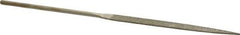 Value Collection - 5-1/2" OAL Medium Point Needle Diamond File - 13/64" Wide x 3/64" Thick, 2-3/4 LOC - Exact Tool & Supply