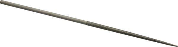 Value Collection - 5-1/2" OAL Medium Round Needle Diamond File - 1/8" Wide x 1/8" Thick, 2-3/4 LOC - Exact Tool & Supply