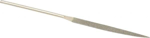 Value Collection - 5-1/2" OAL Medium Knife Needle Diamond File - 3/16" Wide x 1/16" Thick, 2-3/4 LOC - Exact Tool & Supply