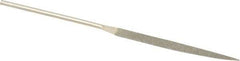Value Collection - 5-1/2" OAL Medium Knife Needle Diamond File - 3/16" Wide x 1/16" Thick, 2-3/4 LOC - Exact Tool & Supply