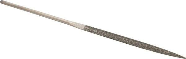 Value Collection - 5-1/2" OAL Medium Triangular Needle Diamond File - 11/64" Wide x 5/64" Thick, 2-3/4 LOC - Exact Tool & Supply