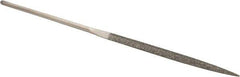 Value Collection - 5-1/2" OAL Medium Triangular Needle Diamond File - 11/64" Wide x 5/64" Thick, 2-3/4 LOC - Exact Tool & Supply