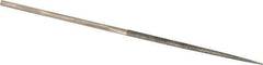 Value Collection - 5-1/2" OAL Medium Point Needle Diamond File - 13/64" Wide x 5/64" Thick, 2-3/4 LOC - Exact Tool & Supply