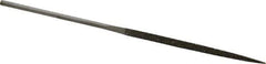 Value Collection - 5-1/2" OAL Coarse Three Square Needle Diamond File - 9/64" Wide x 9/64" Thick, 2-3/4 LOC - Exact Tool & Supply