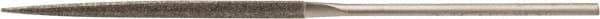 Value Collection - 5-1/2" OAL Coarse Half Round Needle Diamond File - 13/64" Wide x 1/16" Thick, 2-3/4 LOC - Exact Tool & Supply