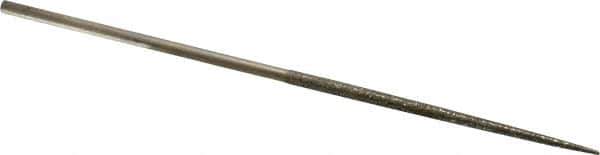 Value Collection - 5-1/2" OAL Coarse Round Needle Diamond File - 7/64" Wide x 1/8" Thick, 2-3/4 LOC - Exact Tool & Supply