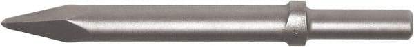 Made in USA - 12" OAL, Moil Point Chisel - Round Drive, Round Shank, Alloy Steel - Exact Tool & Supply