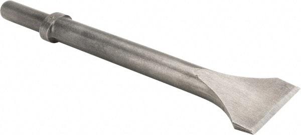 Made in USA - 2" Head Width, 12" OAL, Scaling Chisel - Round Drive, Round Shank, Alloy Steel - Exact Tool & Supply