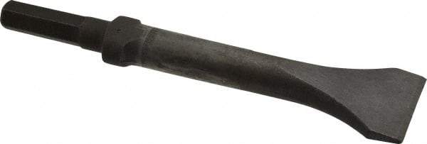 Made in USA - 2" Head Width, 9" OAL, 1/2" Shank Diam, Scaling Chisel - Hex Drive, Hex Shank, Alloy Steel - Exact Tool & Supply