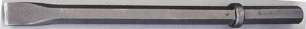 Made in USA - 24" OAL, 1-1/4" Shank Diam, Moil Point Chisel - Hex Drive, Hex Shank, Alloy Steel - Exact Tool & Supply