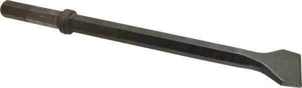 Made in USA - 3" Head Width, 18-1/4" OAL, 1" Shank Diam, Scaling Chisel - Hex Drive, Hex Shank, Alloy Steel - Exact Tool & Supply